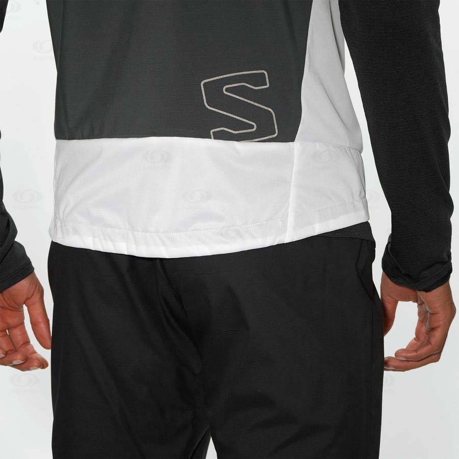 Pánské Softshellová Bunda Salomon Bundy BONATTI AERO HYBRID Bílé | CZ-A2389