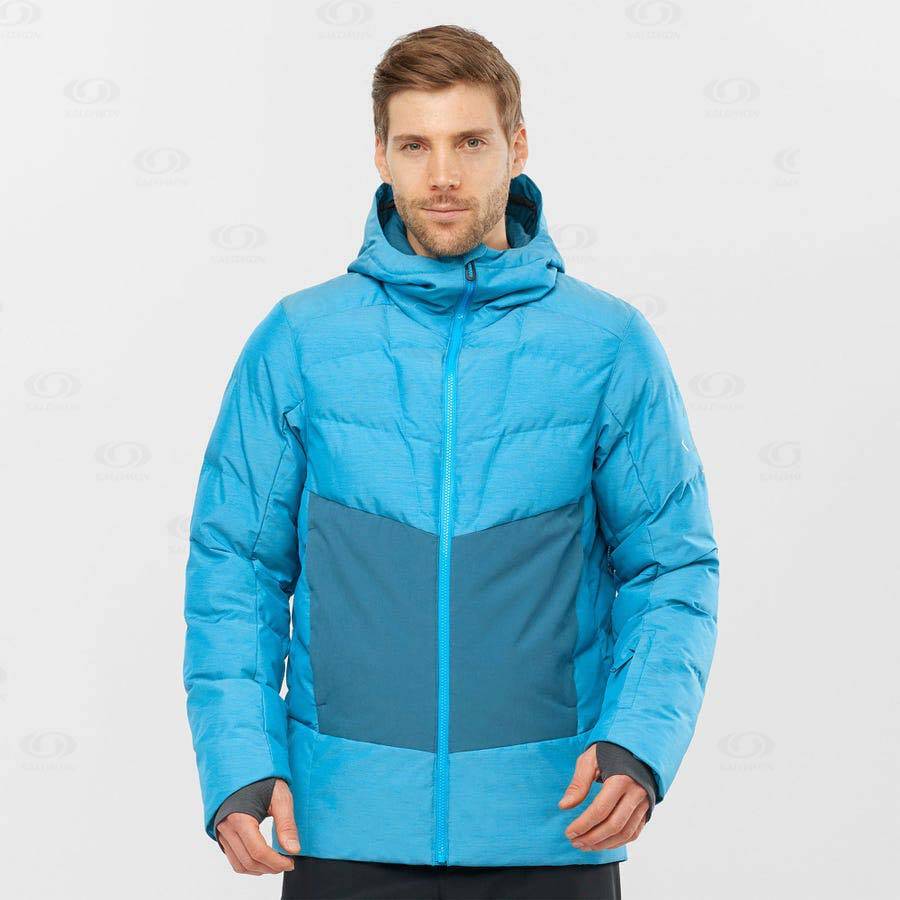 Pánské Softshellová Bunda Salomon Bundy SNOWSHELTER Blankyt | CZ-L1109