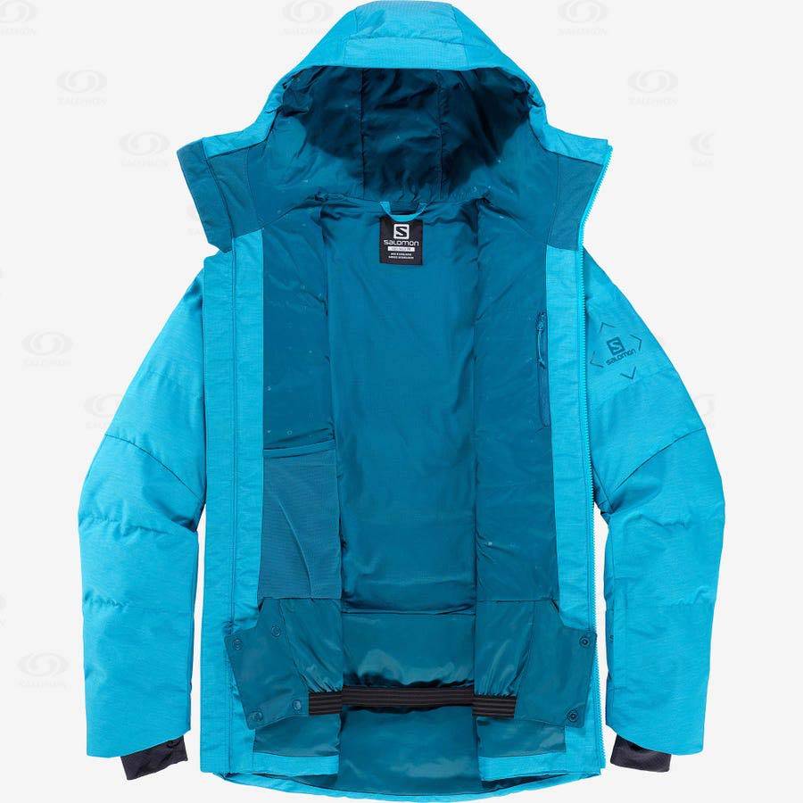 Pánské Softshellová Bunda Salomon Bundy SNOWSHELTER Blankyt | CZ-L1109