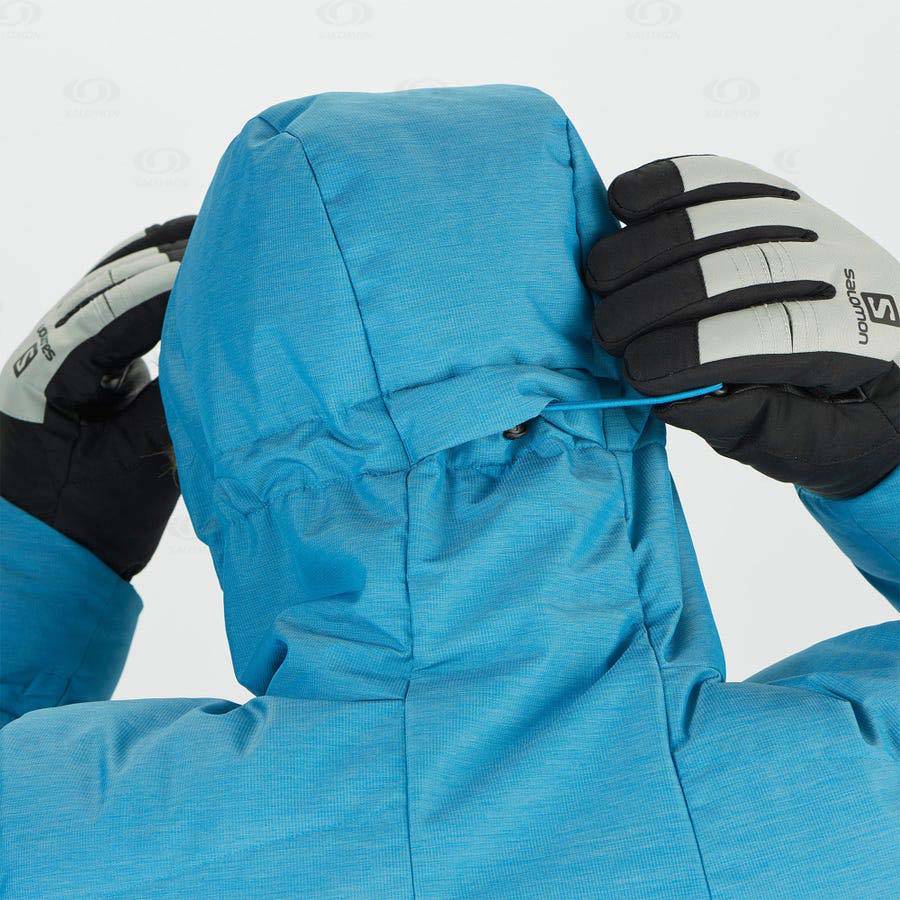 Pánské Softshellová Bunda Salomon Bundy SNOWSHELTER Blankyt | CZ-L1109
