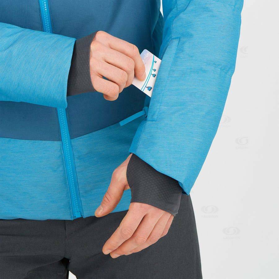 Pánské Softshellová Bunda Salomon Bundy SNOWSHELTER Blankyt | CZ-L1109