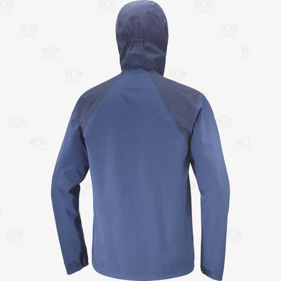 Pánské Softshellová Bunda Salomon Bundy ESSENTIAL WATERPROOF 2.5L Blankyt | CZ-L1137