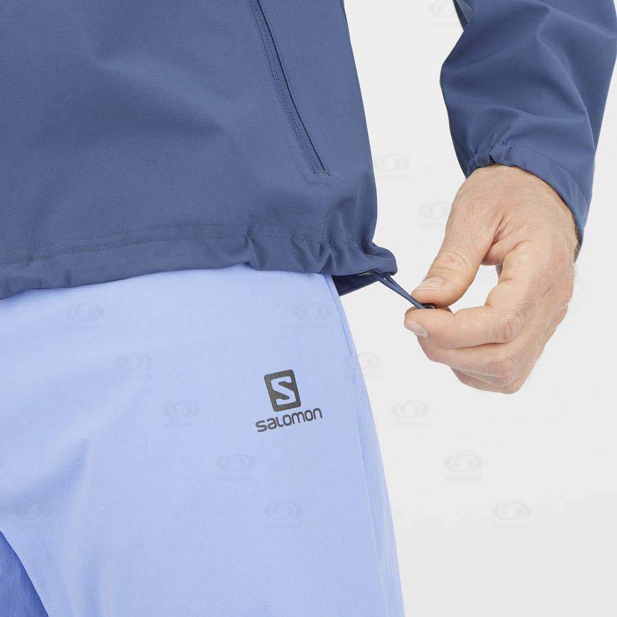Pánské Softshellová Bunda Salomon Bundy ESSENTIAL WATERPROOF 2.5L Blankyt | CZ-L1137