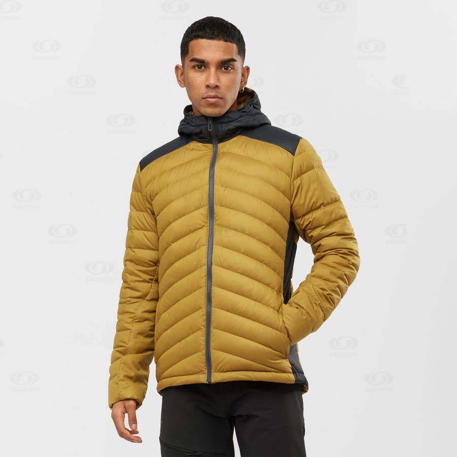 Pánské Softshellová Bunda Salomon Bundy ESSENTIAL XWARM DOWN Žluté | CZ-L1354