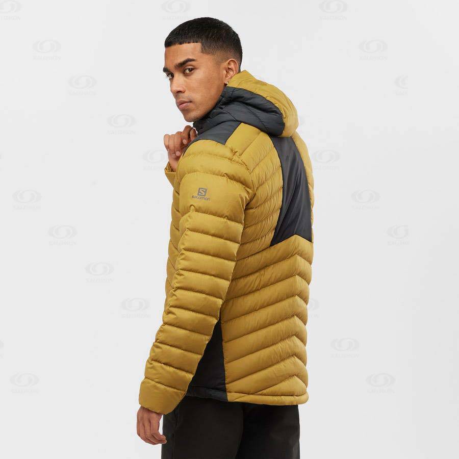 Pánské Softshellová Bunda Salomon Bundy ESSENTIAL XWARM DOWN Žluté | CZ-L1354