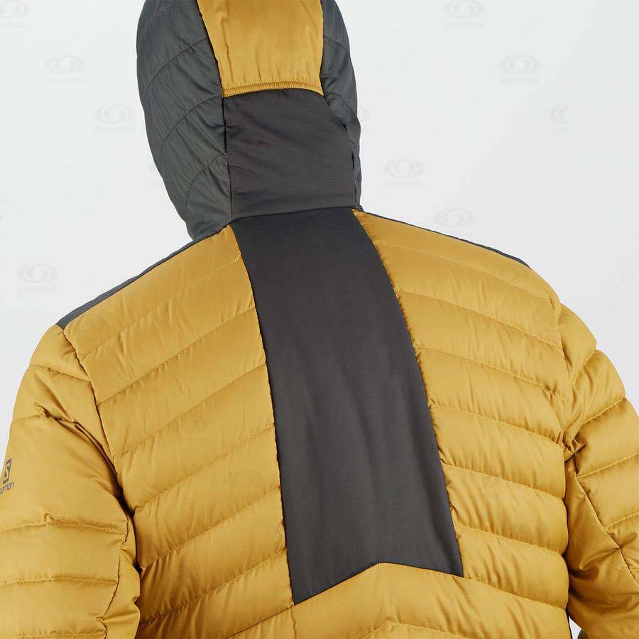 Pánské Softshellová Bunda Salomon Bundy ESSENTIAL XWARM DOWN Žluté | CZ-L1354