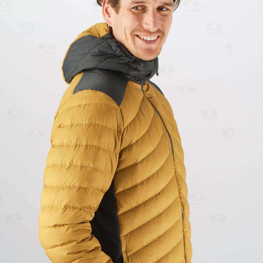 Pánské Softshellová Bunda Salomon Bundy ESSENTIAL XWARM DOWN Žluté | CZ-L1354