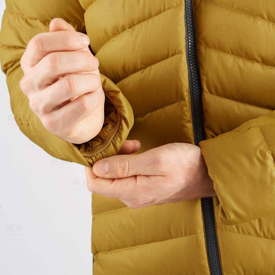 Pánské Softshellová Bunda Salomon Bundy ESSENTIAL XWARM DOWN Žluté | CZ-L1354