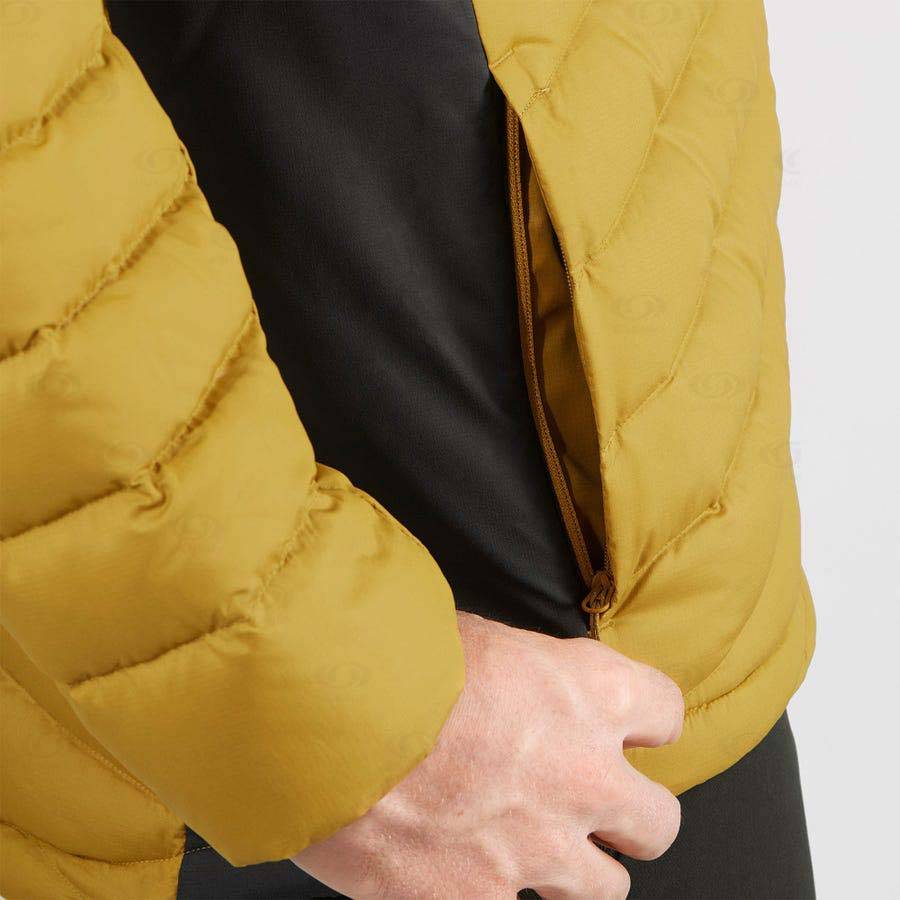 Pánské Softshellová Bunda Salomon Bundy ESSENTIAL XWARM DOWN Žluté | CZ-L1354