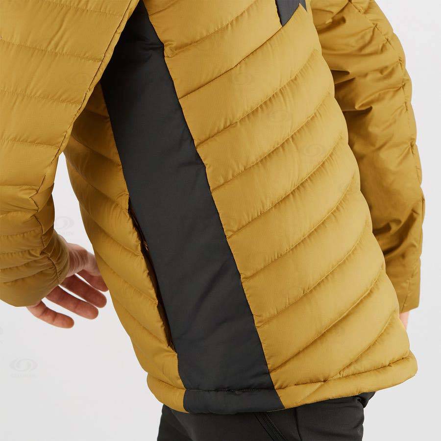 Pánské Softshellová Bunda Salomon Bundy ESSENTIAL XWARM DOWN Žluté | CZ-L1354