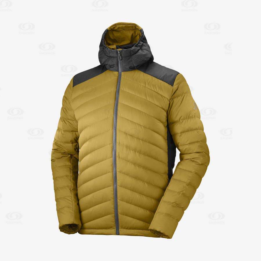 Pánské Softshellová Bunda Salomon Bundy ESSENTIAL XWARM DOWN Žluté | CZ-L1354