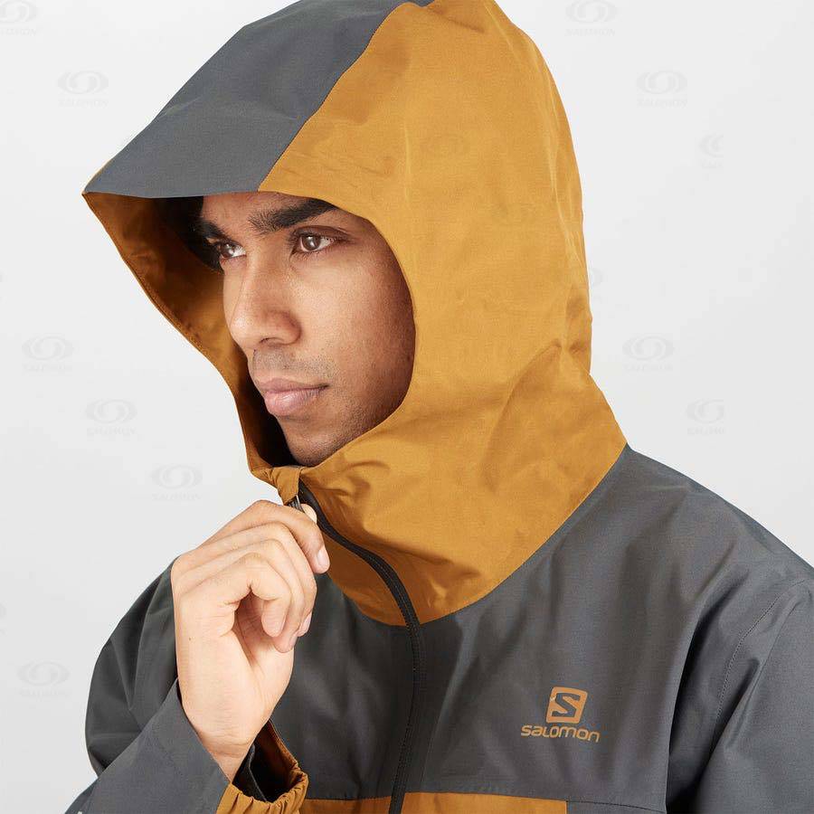 Pánské Softshellová Bunda Salomon Bundy OUTLINE GORE-TEX 2.5 LAYERS Žluté | CZ-L1550