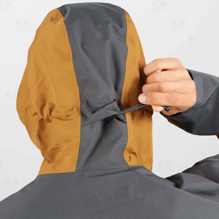 Pánské Softshellová Bunda Salomon Bundy OUTLINE GORE-TEX 2.5 LAYERS Žluté | CZ-L1550