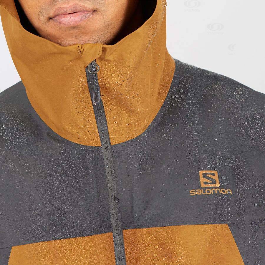 Pánské Softshellová Bunda Salomon Bundy OUTLINE GORE-TEX 2.5 LAYERS Žluté | CZ-L1550