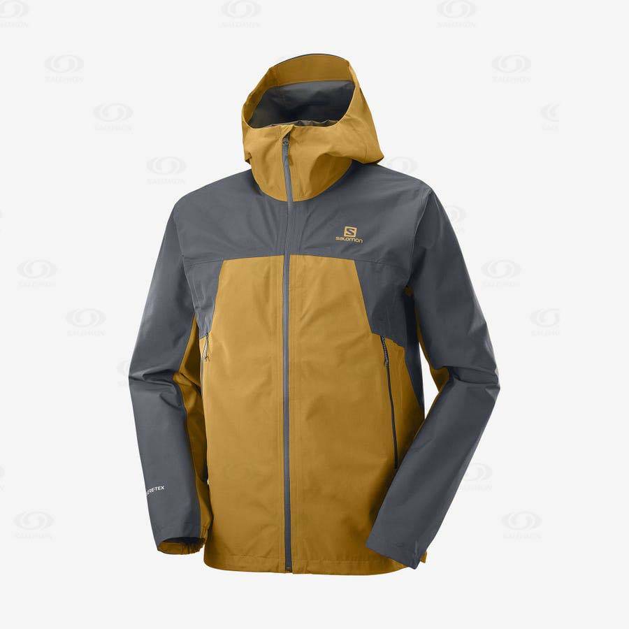 Pánské Softshellová Bunda Salomon Bundy OUTLINE GORE-TEX 2.5 LAYERS Žluté | CZ-L1550