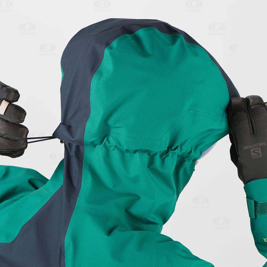Pánské Softshellová Bunda Salomon Bundy OUTPEAK GORE-TEX 3L Zelene | CZ-L1585