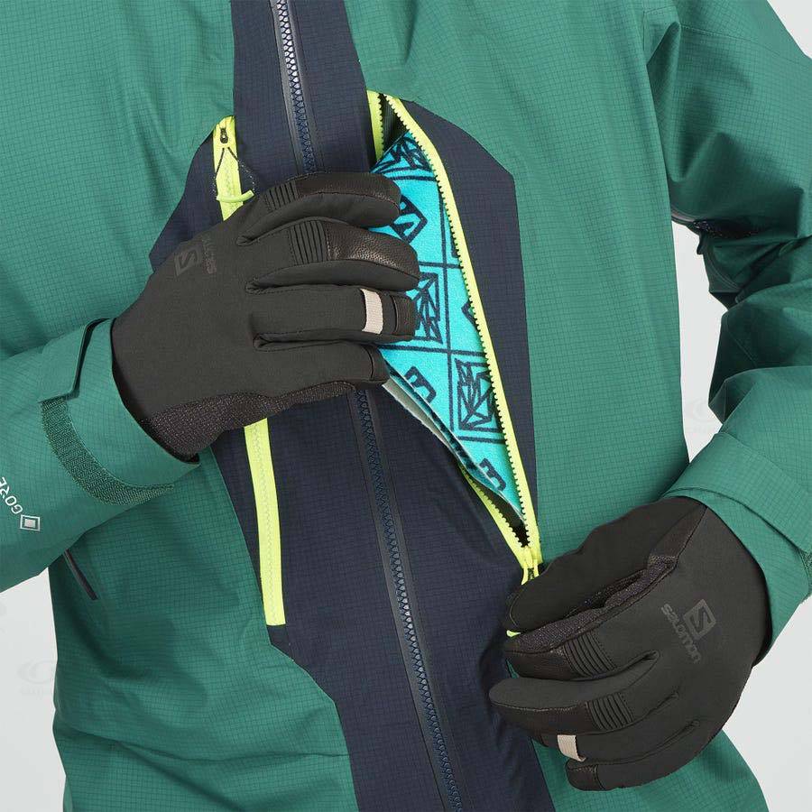 Pánské Softshellová Bunda Salomon Bundy OUTPEAK GORE-TEX 3L Zelene | CZ-L1585