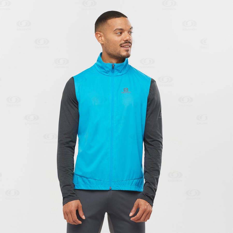 Pánské Softshellová Bunda Salomon Bundy BONATTI AERO HYBRID Blankyt | CZ-L1844