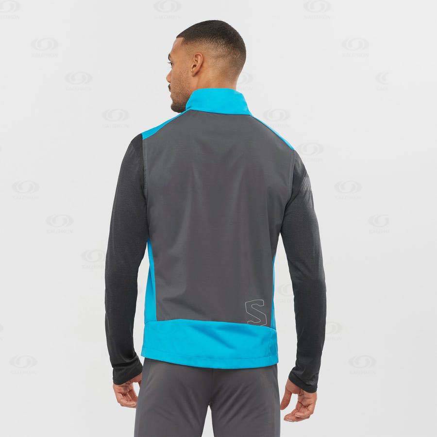 Pánské Softshellová Bunda Salomon Bundy BONATTI AERO HYBRID Blankyt | CZ-L1844