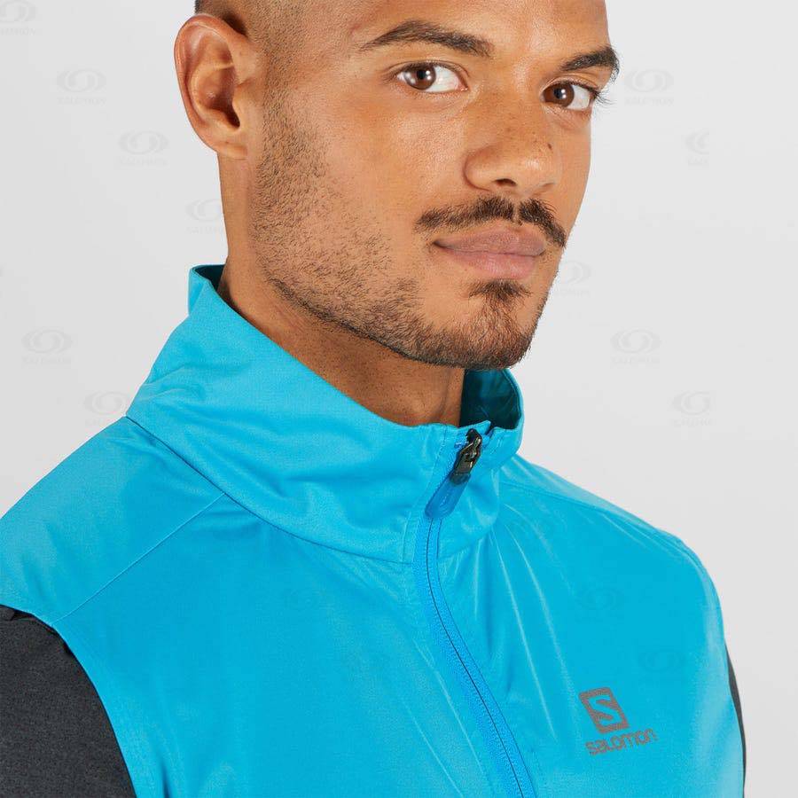 Pánské Softshellová Bunda Salomon Bundy BONATTI AERO HYBRID Blankyt | CZ-L1844