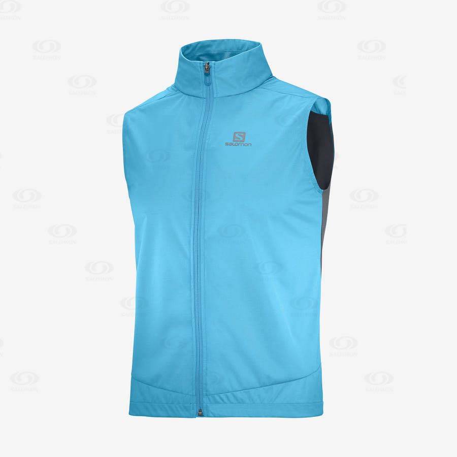 Pánské Softshellová Bunda Salomon Bundy BONATTI AERO HYBRID Blankyt | CZ-L1844