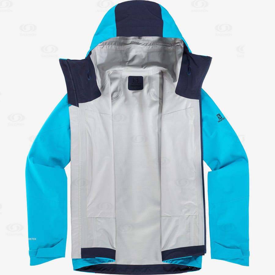 Pánské Softshellová Bunda Salomon Bundy OUTPEAK GORE-TEX 3L Blankyt | CZ-L2481