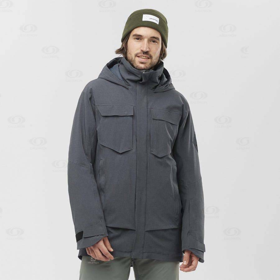 Pánské Softshellová Bunda Salomon Bundy STANCE CARGO Černé | CZ-M1538