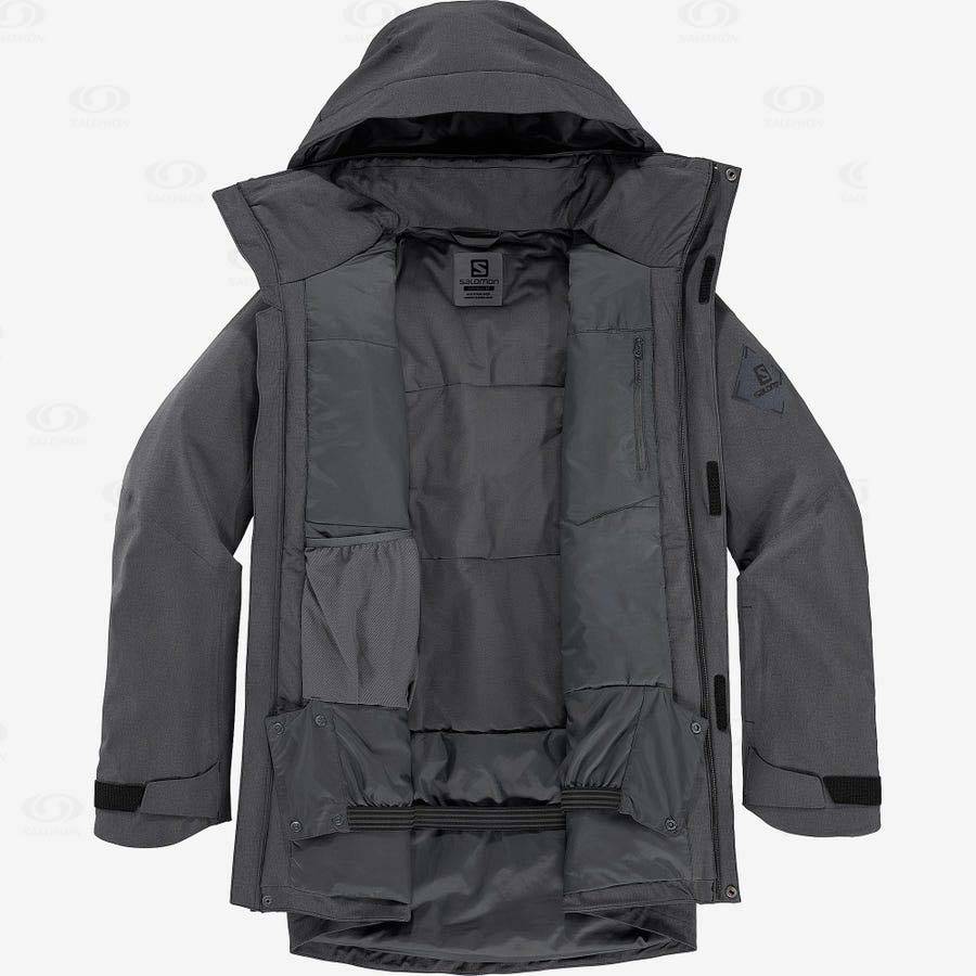 Pánské Softshellová Bunda Salomon Bundy STANCE CARGO Černé | CZ-M1538