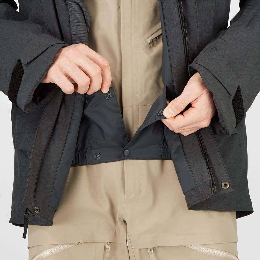 Pánské Softshellová Bunda Salomon Bundy STANCE CARGO Černé | CZ-M1538
