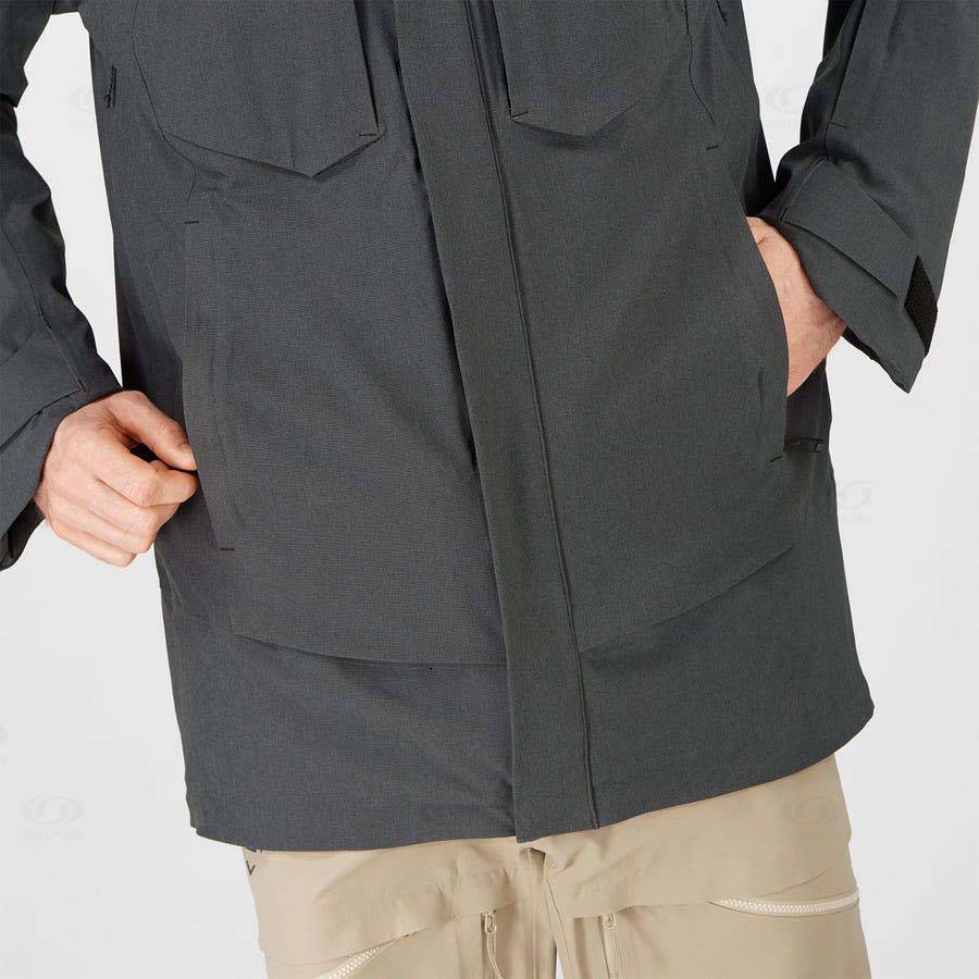 Pánské Softshellová Bunda Salomon Bundy STANCE CARGO Černé | CZ-M1538