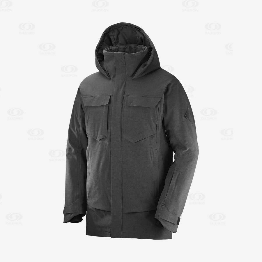 Pánské Softshellová Bunda Salomon Bundy STANCE CARGO Černé | CZ-M1538