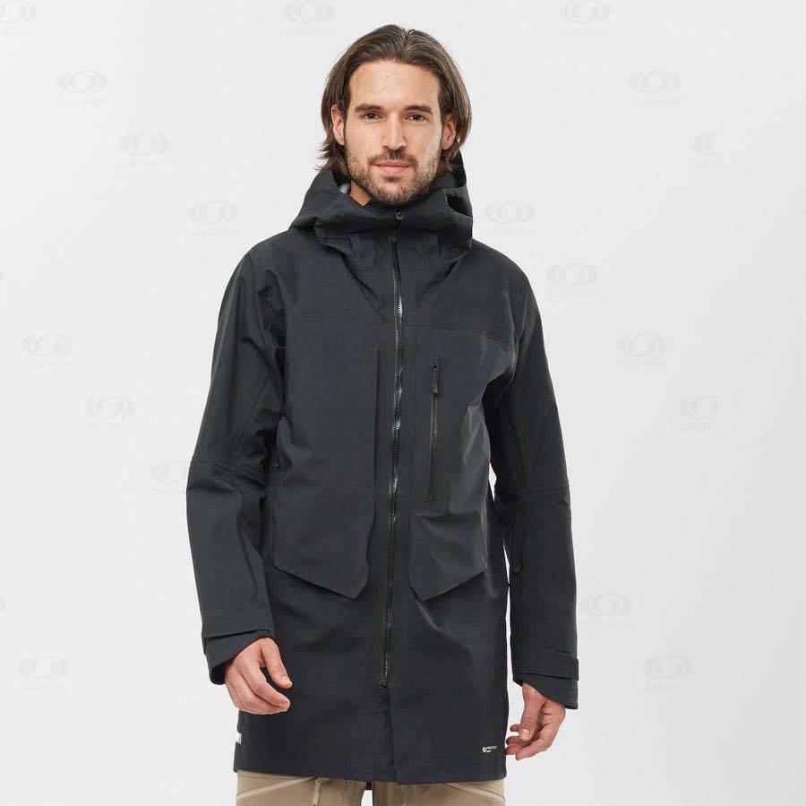 Pánské Softshellová Bunda Salomon Bundy STANCE 3L LONG Černé | CZ-M1713