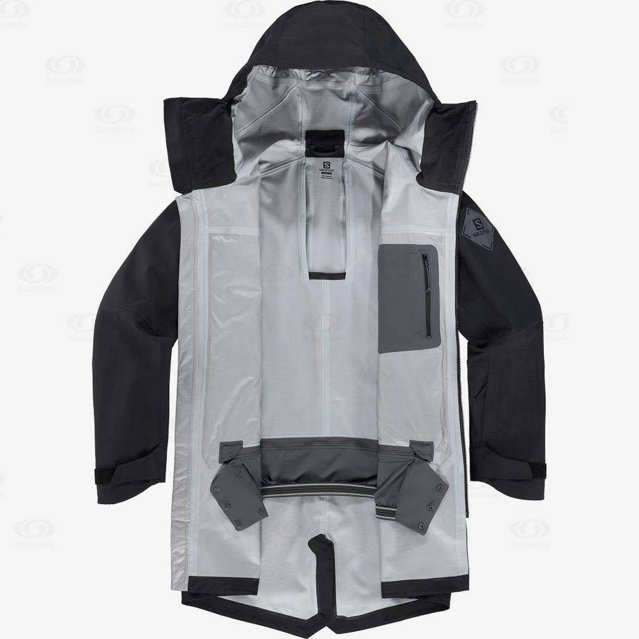 Pánské Softshellová Bunda Salomon Bundy STANCE 3L LONG Černé | CZ-M1713