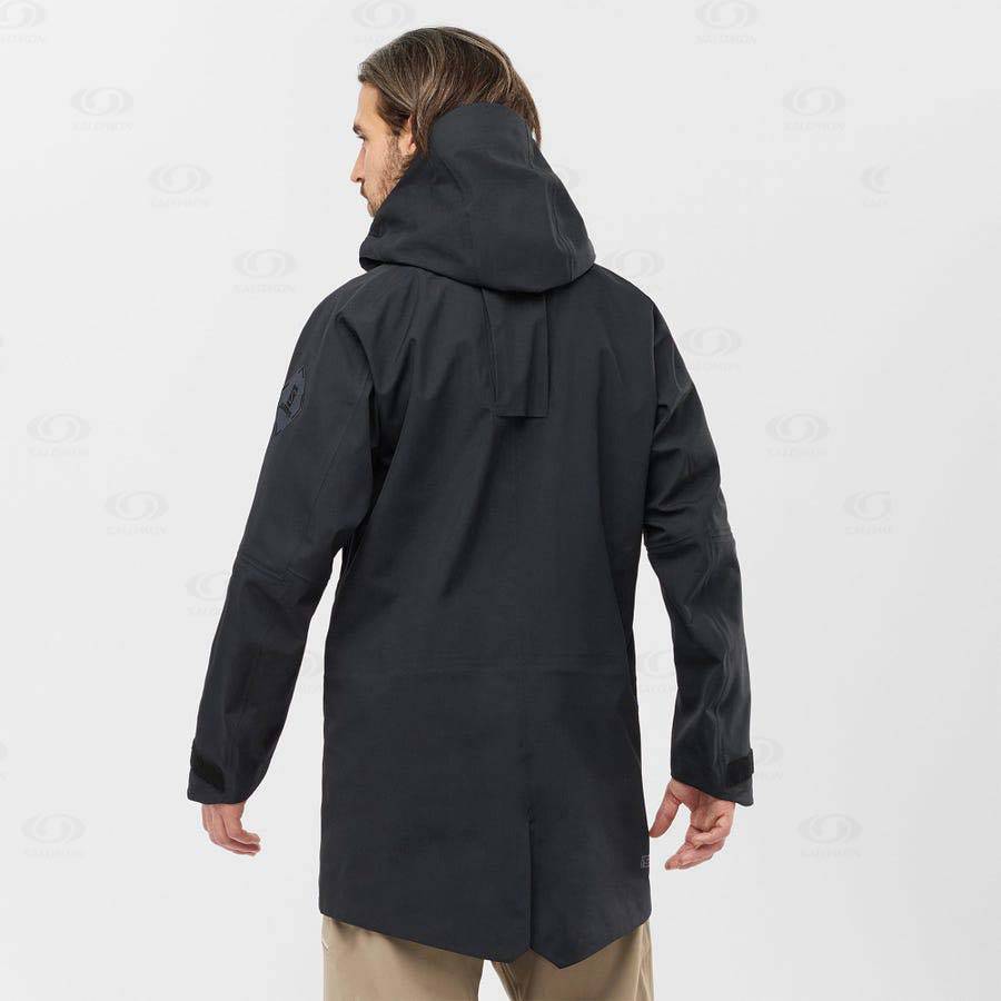 Pánské Softshellová Bunda Salomon Bundy STANCE 3L LONG Černé | CZ-M1713