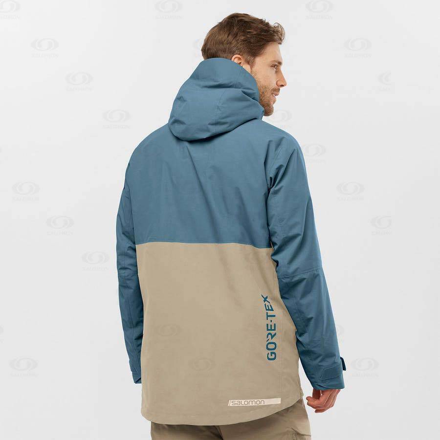 Pánské Softshellová Bunda Salomon Bundy GRAVITY GORE-TEX ANORAK Blankyt | CZ-M1832