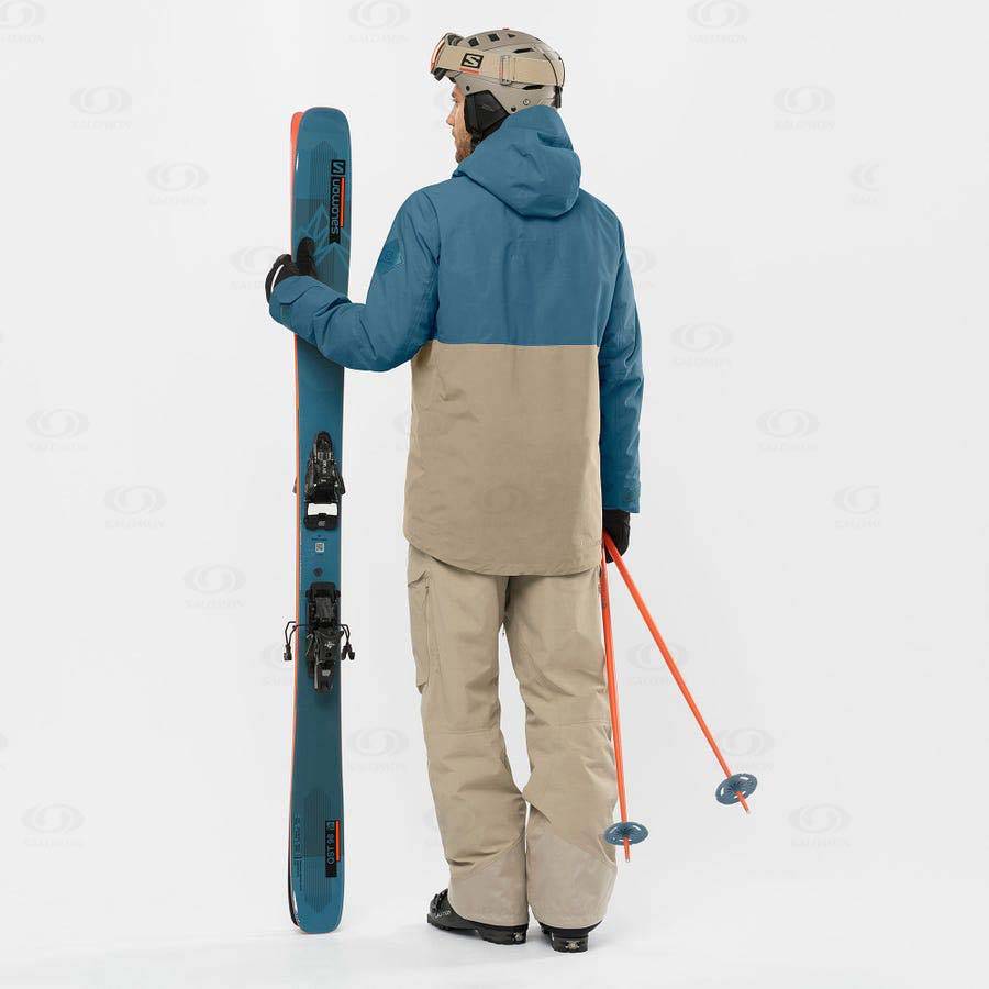 Pánské Softshellová Bunda Salomon Bundy GRAVITY GORE-TEX ANORAK Blankyt | CZ-M1832