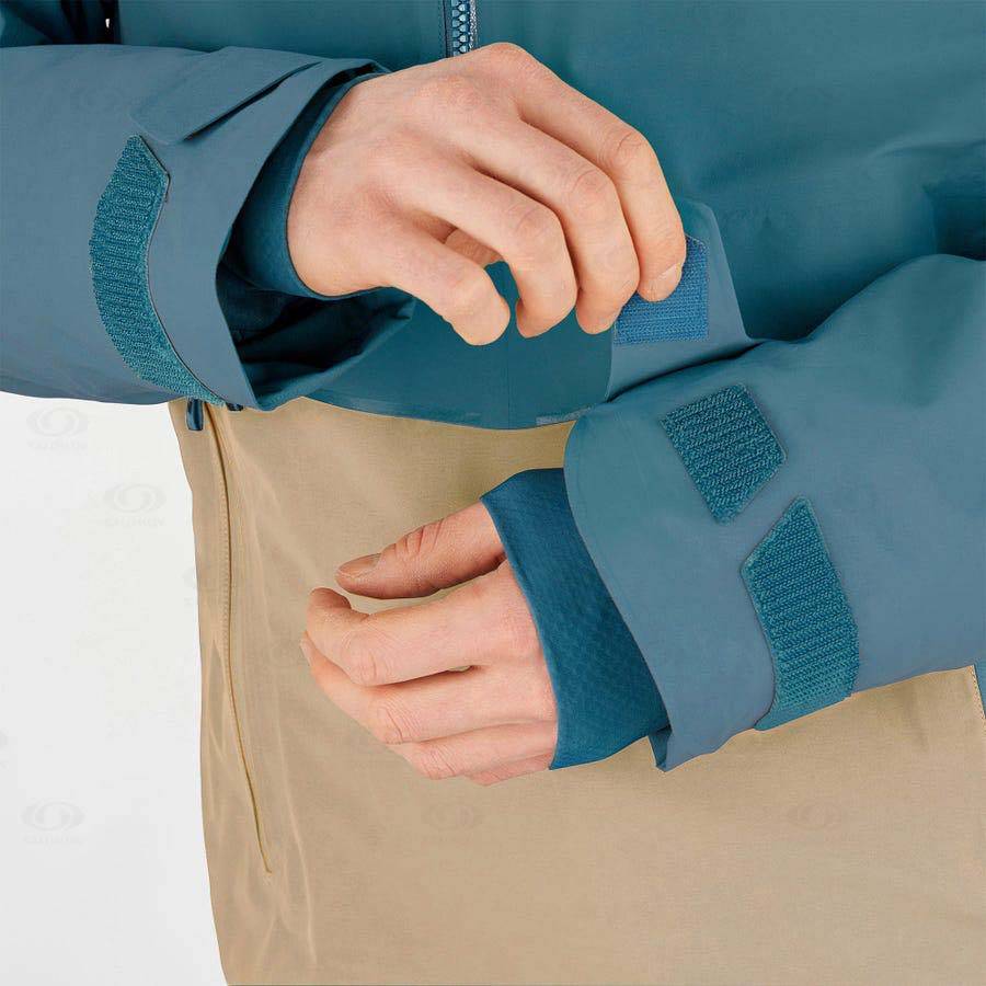 Pánské Softshellová Bunda Salomon Bundy GRAVITY GORE-TEX ANORAK Blankyt | CZ-M1832