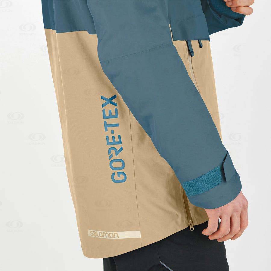 Pánské Softshellová Bunda Salomon Bundy GRAVITY GORE-TEX ANORAK Blankyt | CZ-M1832