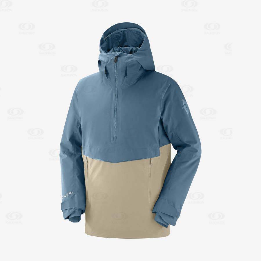 Pánské Softshellová Bunda Salomon Bundy GRAVITY GORE-TEX ANORAK Blankyt | CZ-M1832