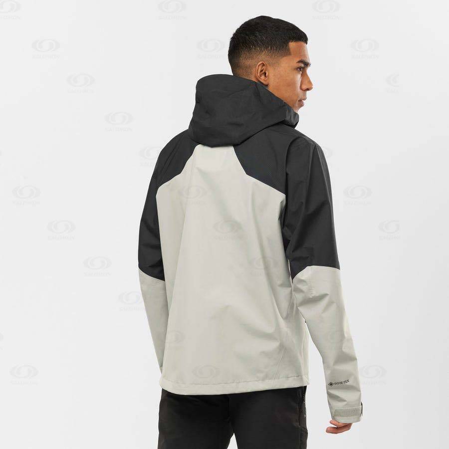 Pánské Softshellová Bunda Salomon Bundy OUTLINE GORE-TEX HYBRID Černé Šedé | CZ-M1944