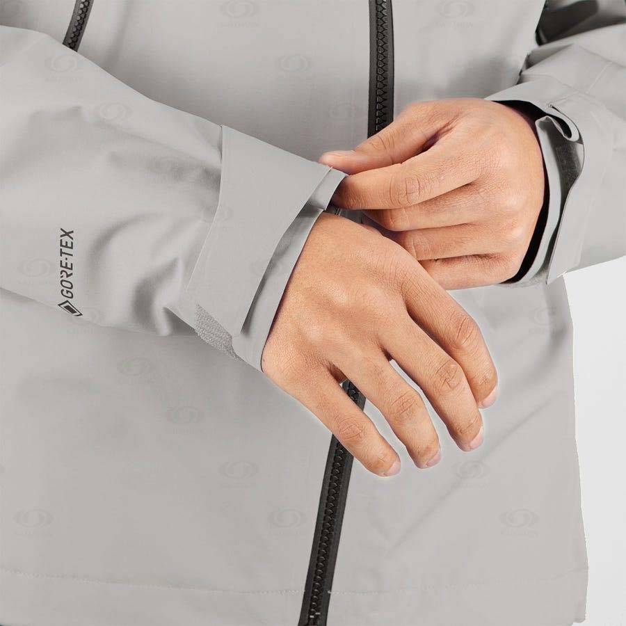 Pánské Softshellová Bunda Salomon Bundy OUTLINE GORE-TEX HYBRID Černé Šedé | CZ-M1944