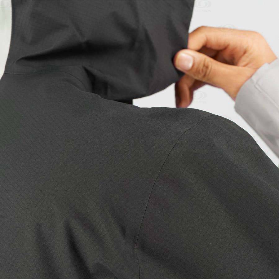 Pánské Softshellová Bunda Salomon Bundy OUTLINE GORE-TEX HYBRID Černé Šedé | CZ-M1944