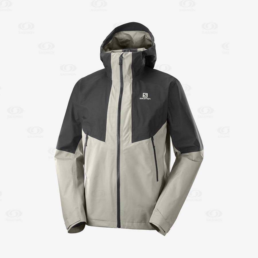Pánské Softshellová Bunda Salomon Bundy OUTLINE GORE-TEX HYBRID Černé Šedé | CZ-M1944