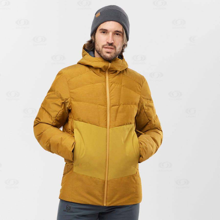 Pánské Softshellová Bunda Salomon Bundy SNOWSHELTER Hnědé | CZ-M2203