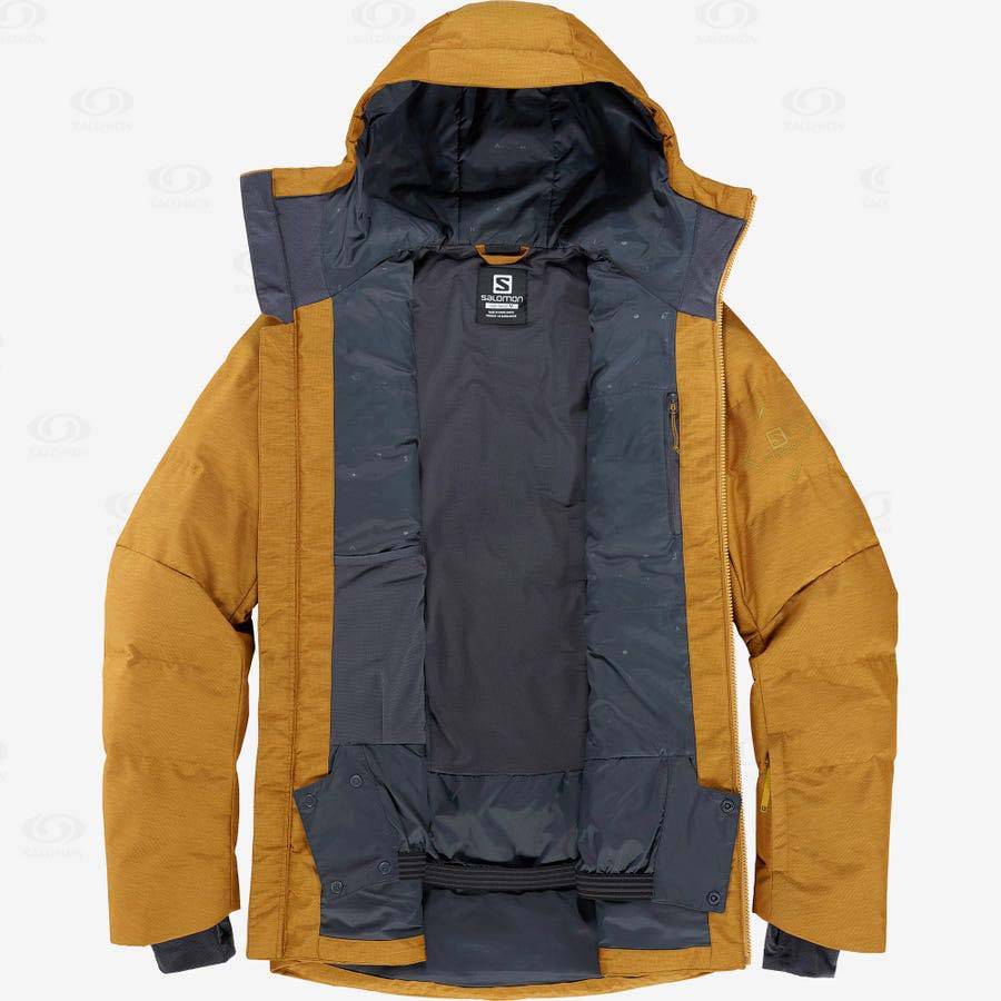 Pánské Softshellová Bunda Salomon Bundy SNOWSHELTER Hnědé | CZ-M2203