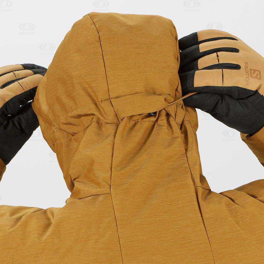 Pánské Softshellová Bunda Salomon Bundy SNOWSHELTER Hnědé | CZ-M2203
