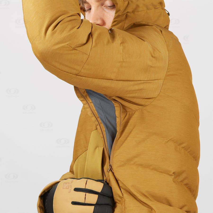 Pánské Softshellová Bunda Salomon Bundy SNOWSHELTER Hnědé | CZ-M2203