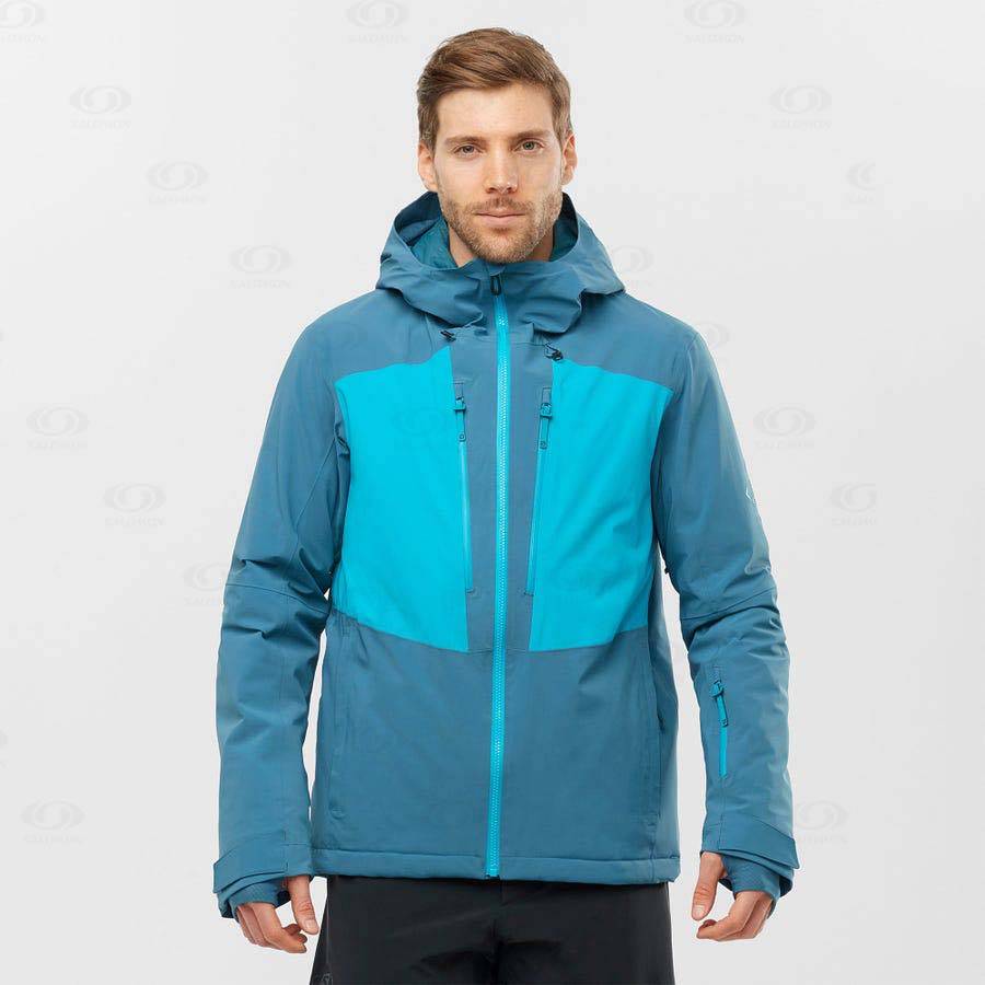 Pánské Softshellová Bunda Salomon Bundy HIGHLAND Blankyt | CZ-M2245