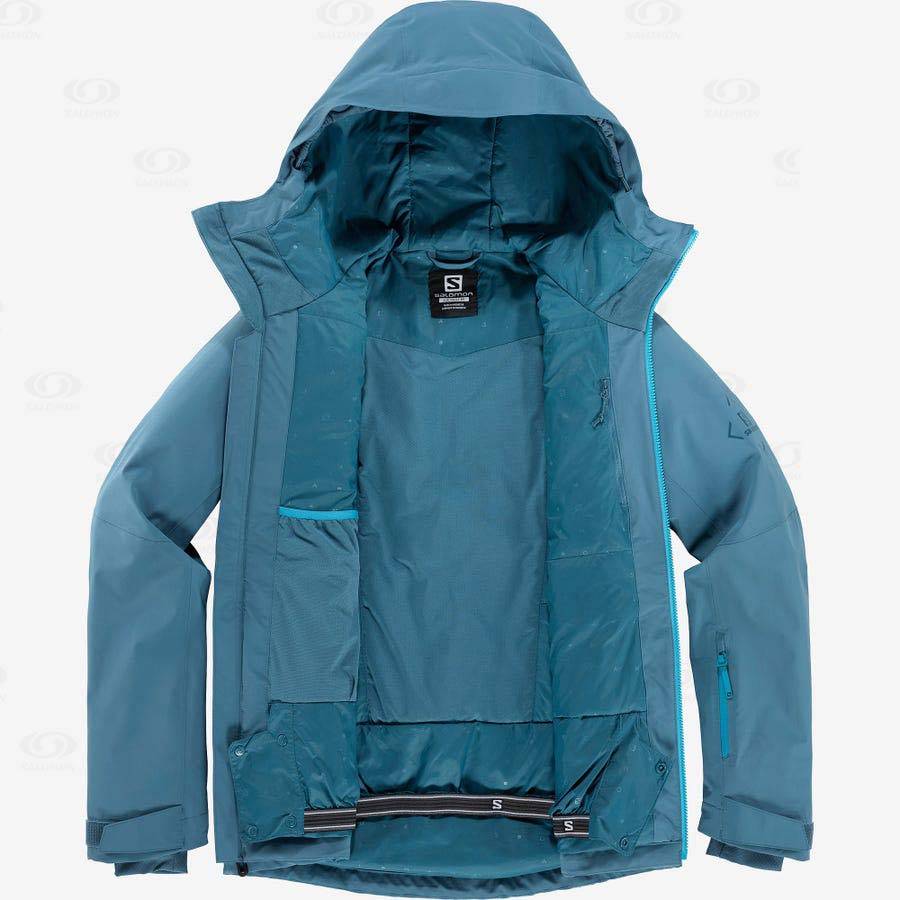 Pánské Softshellová Bunda Salomon Bundy HIGHLAND Blankyt | CZ-M2245