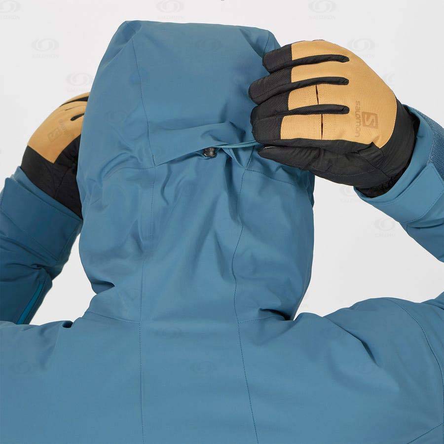 Pánské Softshellová Bunda Salomon Bundy HIGHLAND Blankyt | CZ-M2245